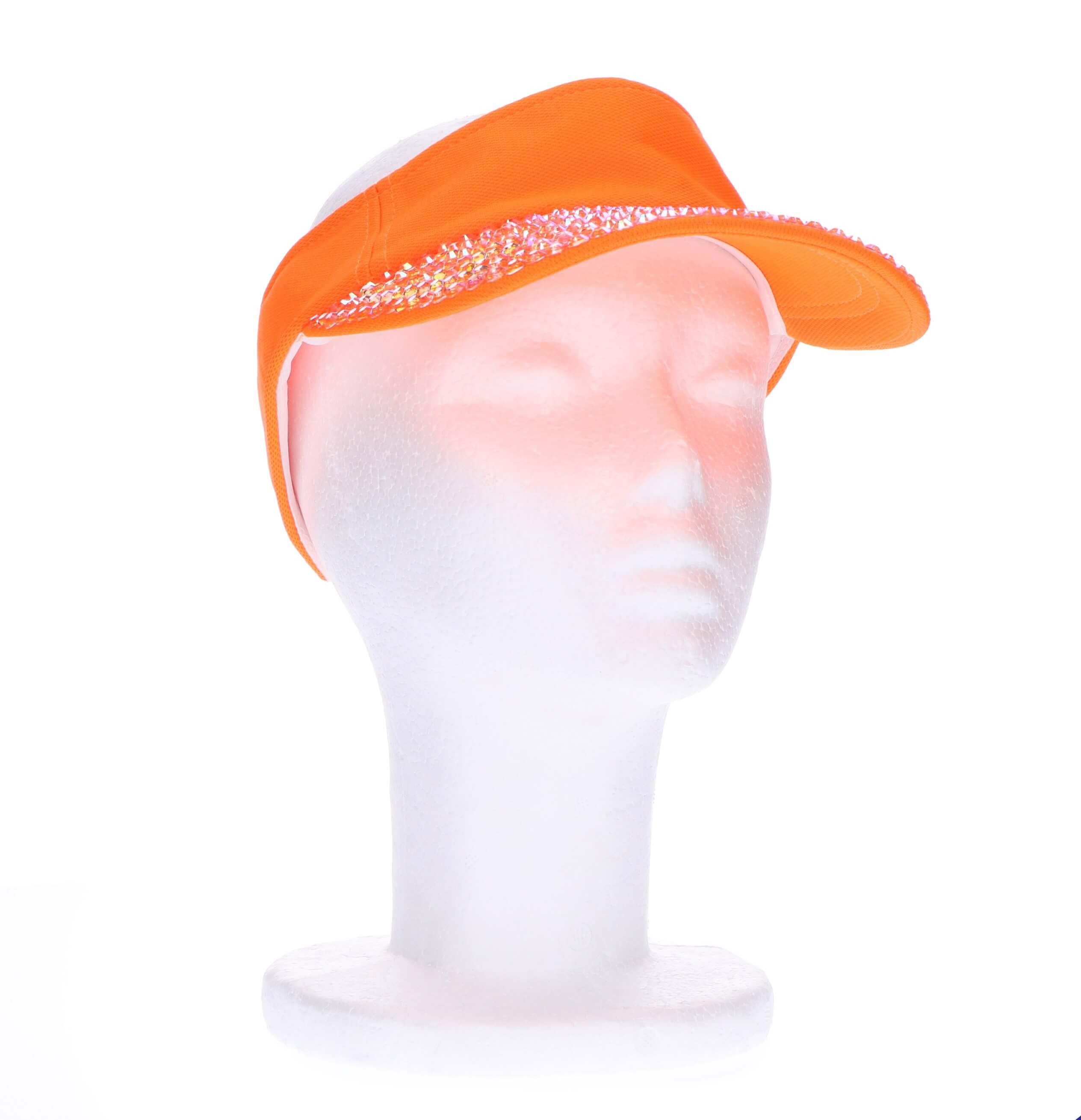 Zonneklep glitter oranje